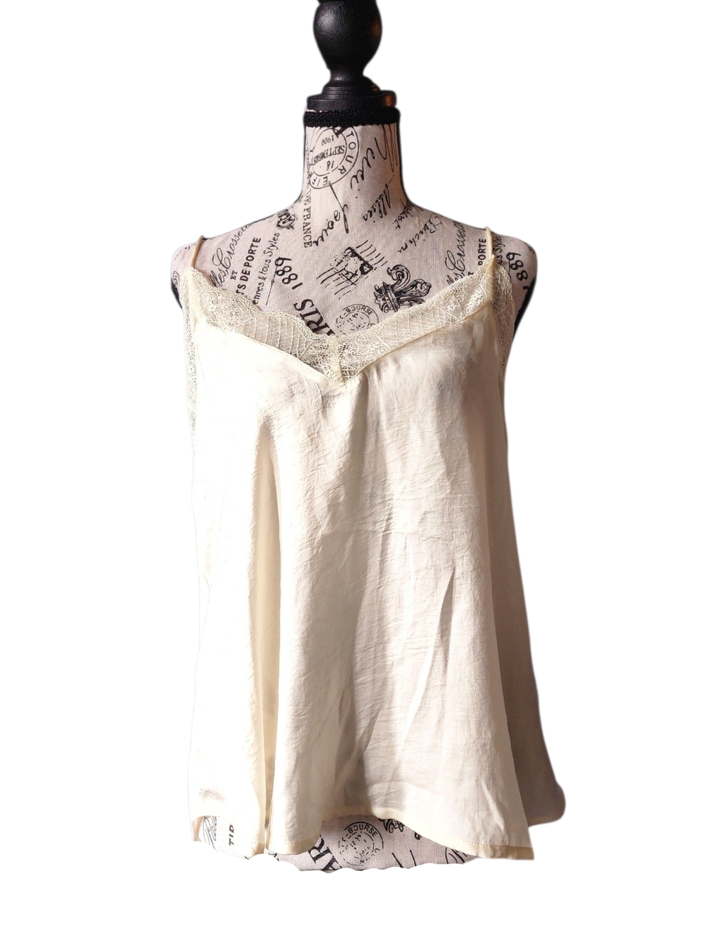 Favlux Fashion Lace Trim Cami, Size Medium